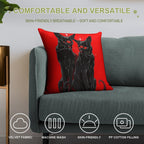 Fortune Sphinx Cats Soft Skin-Friendly Throw Pillow