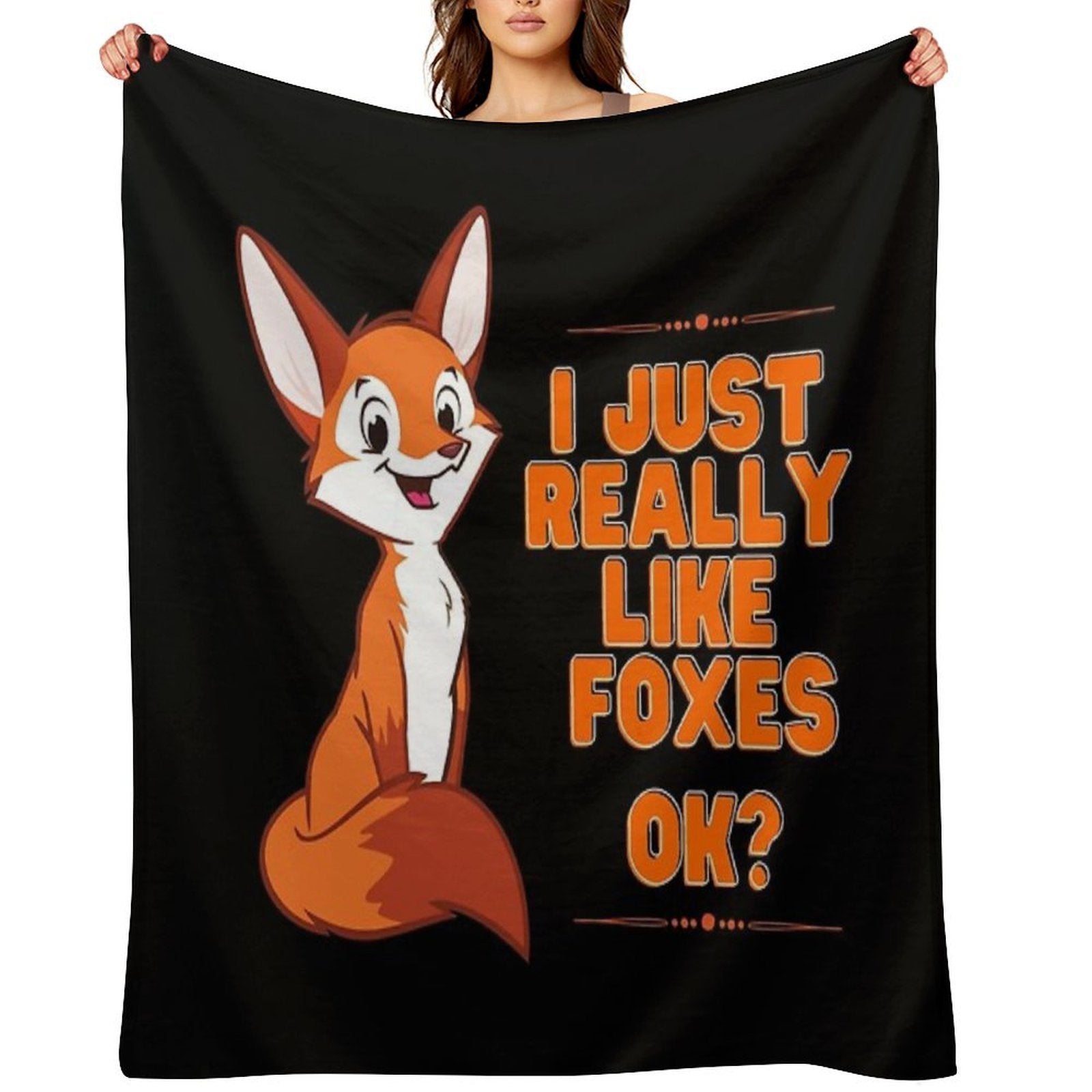 I Just Really Like Foxes Ok Anti-pilling Throw Blanket