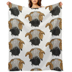 Valais Blacknose Sheep Wrinkle-free Throw Blanket