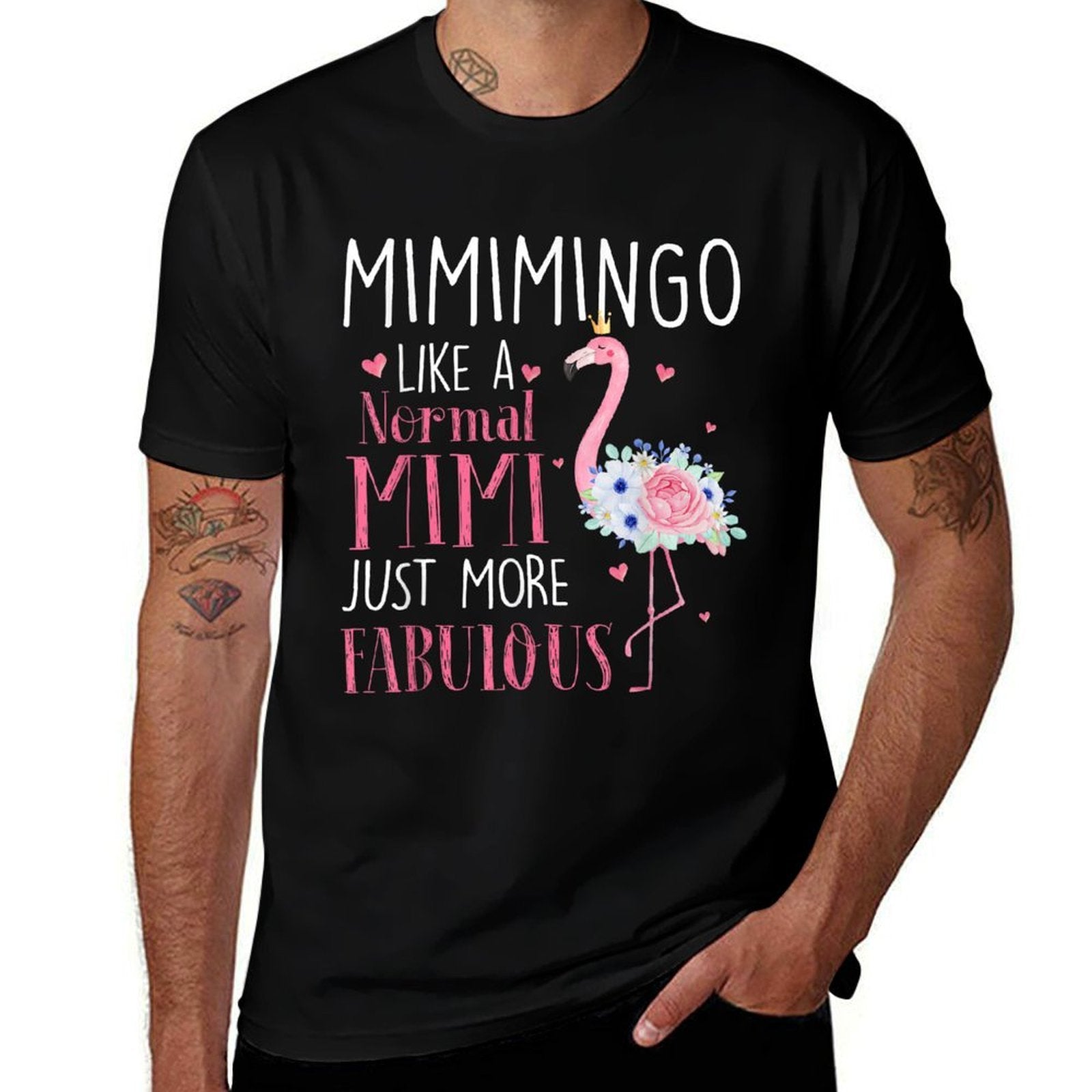 Flamingo Mimimingo Like A Normal Mimi Gifts Funny Grandma  Classic T-Shirt