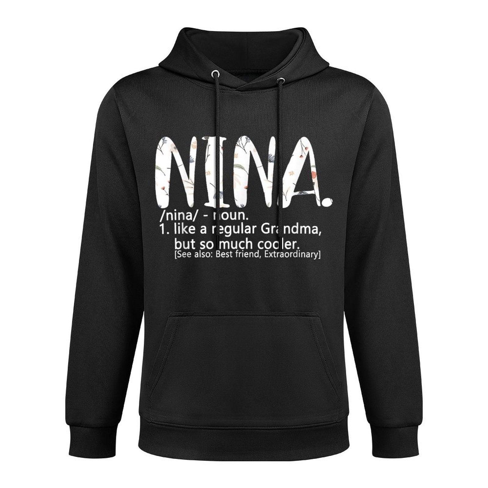 Nina Shirts for Women Mothers Day Idea Cute Grandma Nina Colorfast Hoodie