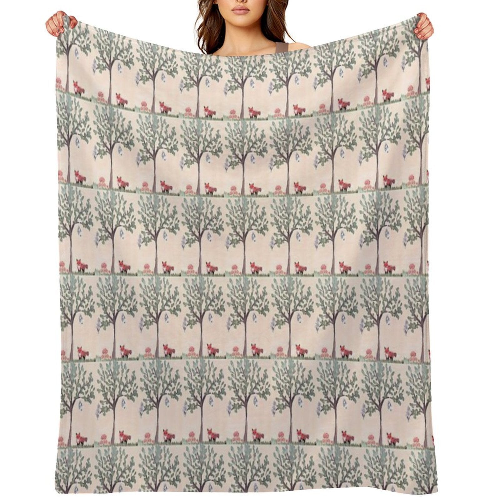 Forest Visitors Durable Throw Blanket