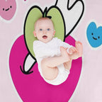 Kawaii Green Tomato Mascot No. 3 Easy Care Throw Blanket