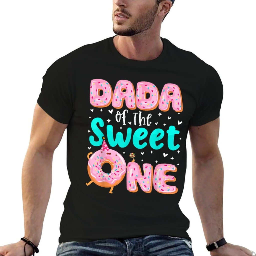 Dada Of The Sweet One 1st Birthday Donut Theme Family  Graphic-printed T-Shirt