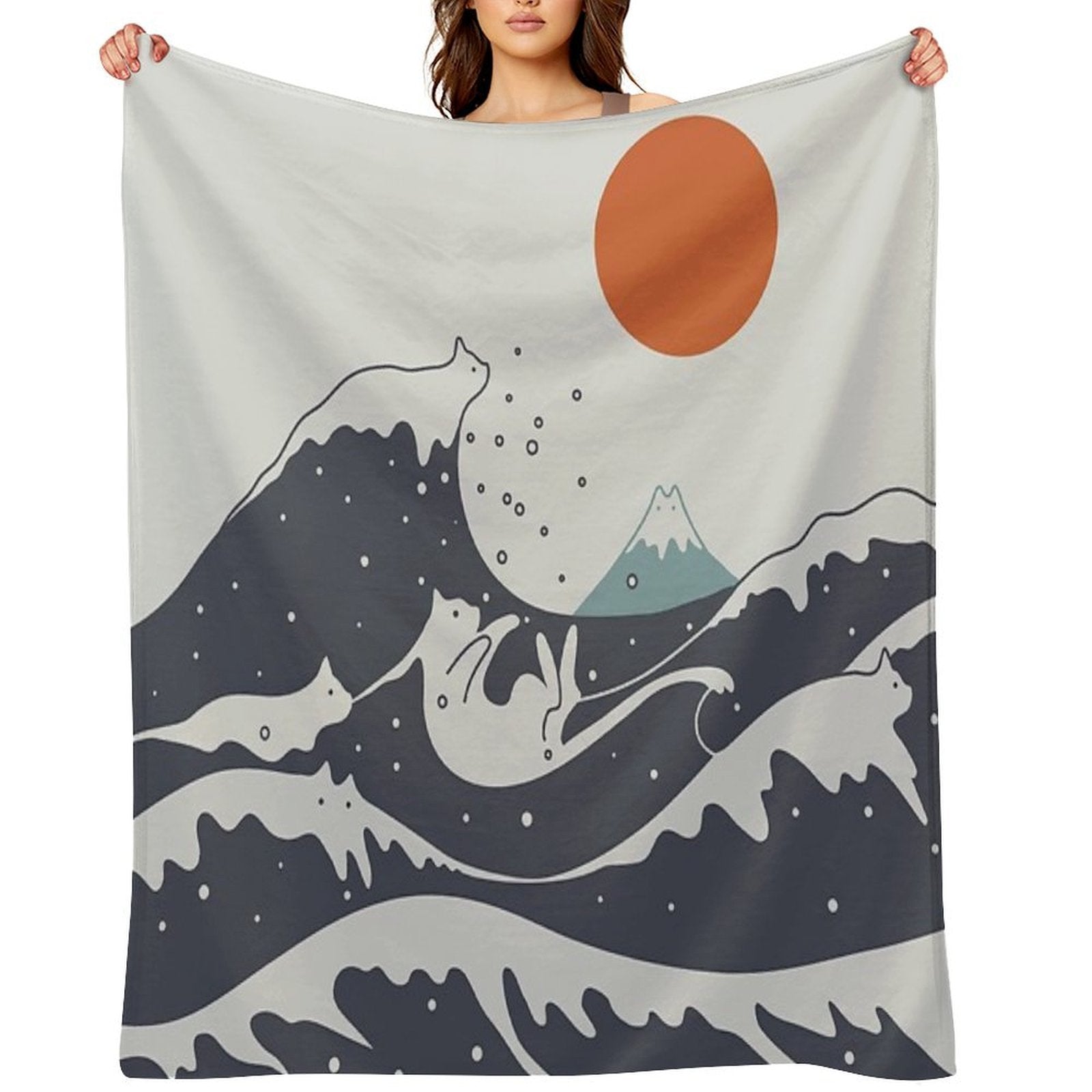 Cat Landscape 55A Multi-functional Throw Blanket