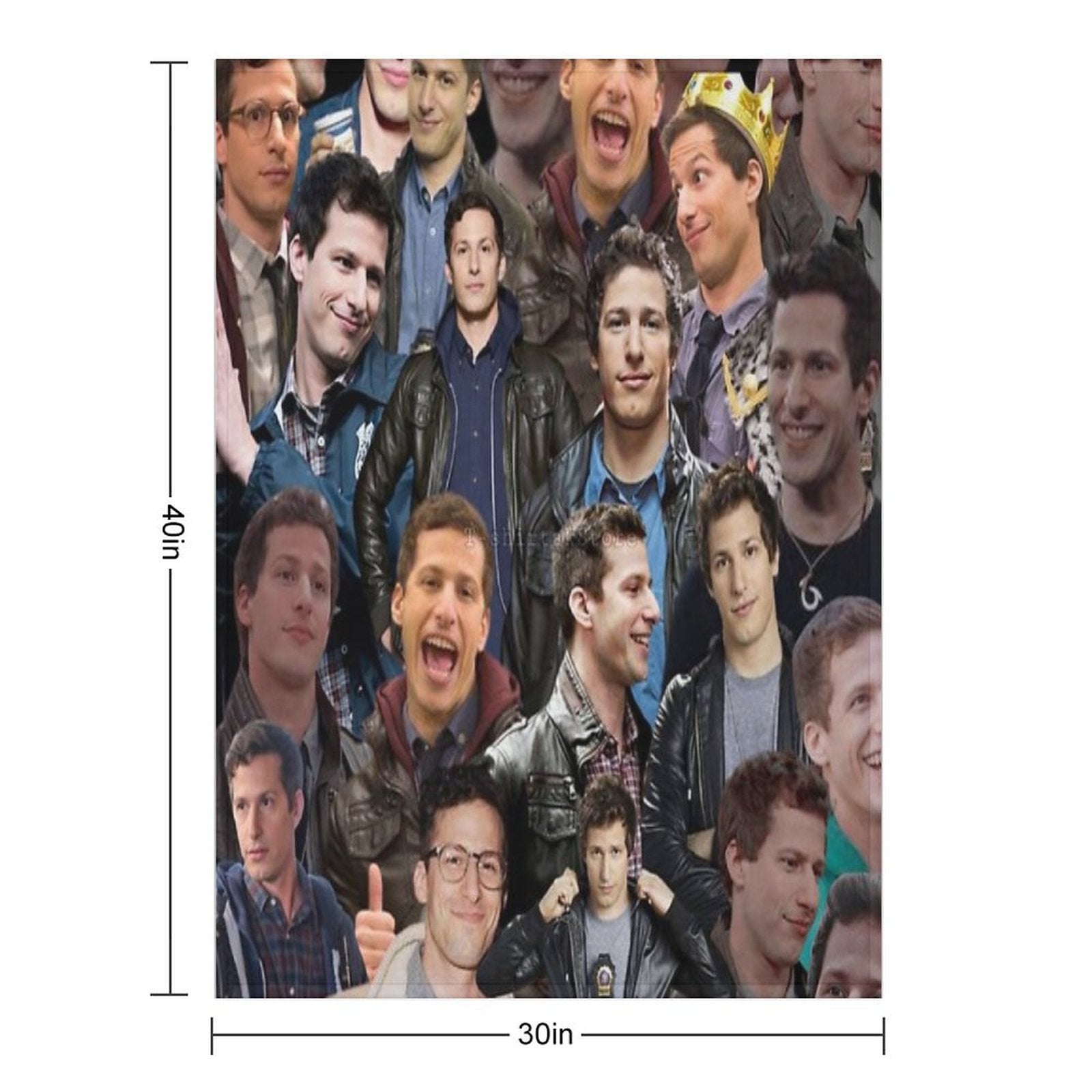 Jake Peralta Photo Collage Travel-friendly Throw Blanket