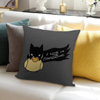 Duck in Bat Costume Soft Washable Throw Pillow