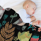 Woodland Animals Pattern Easy Care Throw Blanket