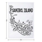 Sanibel Island Map Quick-dry Throw Blanket