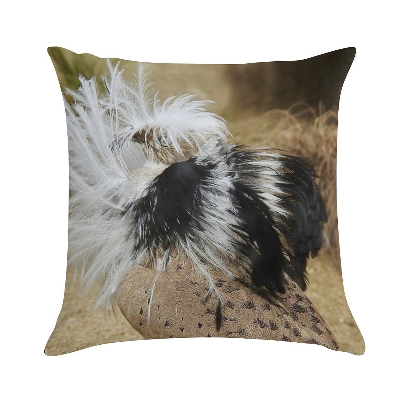 Courtship Dance of The Male Asian Houbara Bustard Soft Multiple Sizes Throw Pillow
