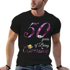 50 Year Old Awesome Floral 1973 50th Birthday Gift  Relaxed-fit T-Shirt