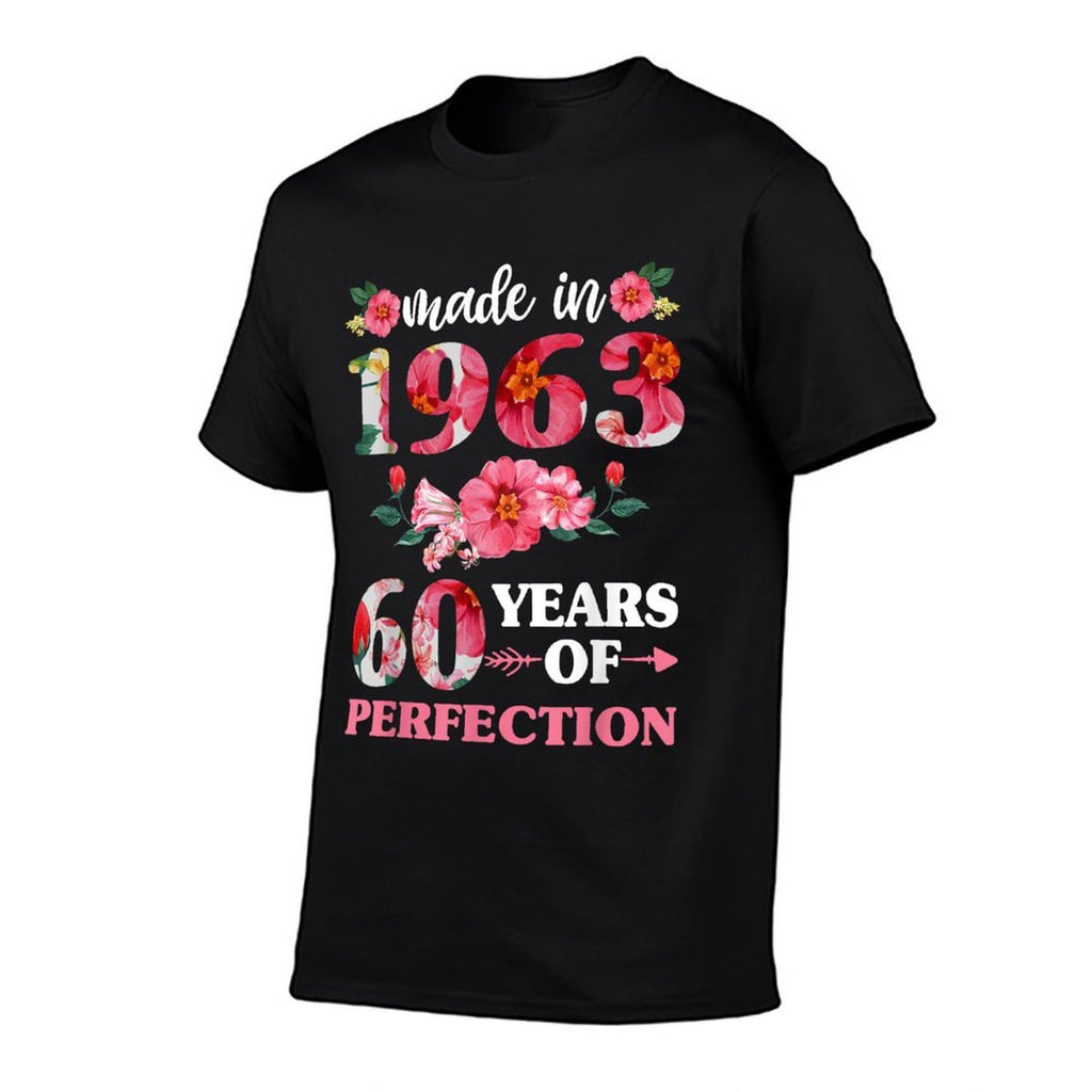 60th Birthdays For Women, Floral Made In 1963  Quick-drying T-Shirt