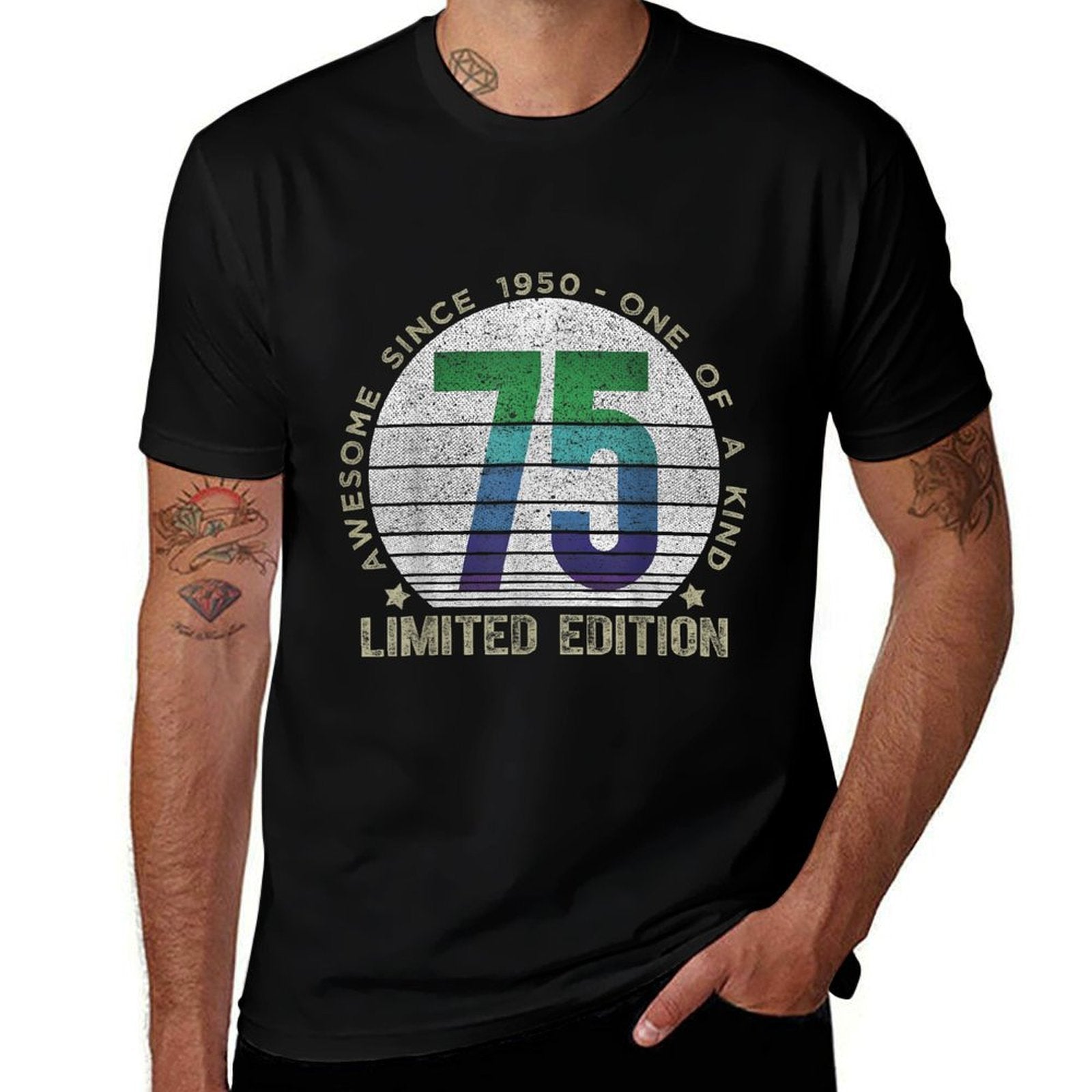 75 Year Old Gifts Vintage 1950 Limited Edition 75th Birthday  Odor-resistant T-Shirt