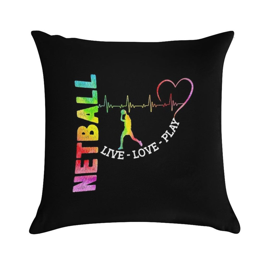 NETBALL - LIVE LOVE PLAY Soft Style Accent Throw Pillow