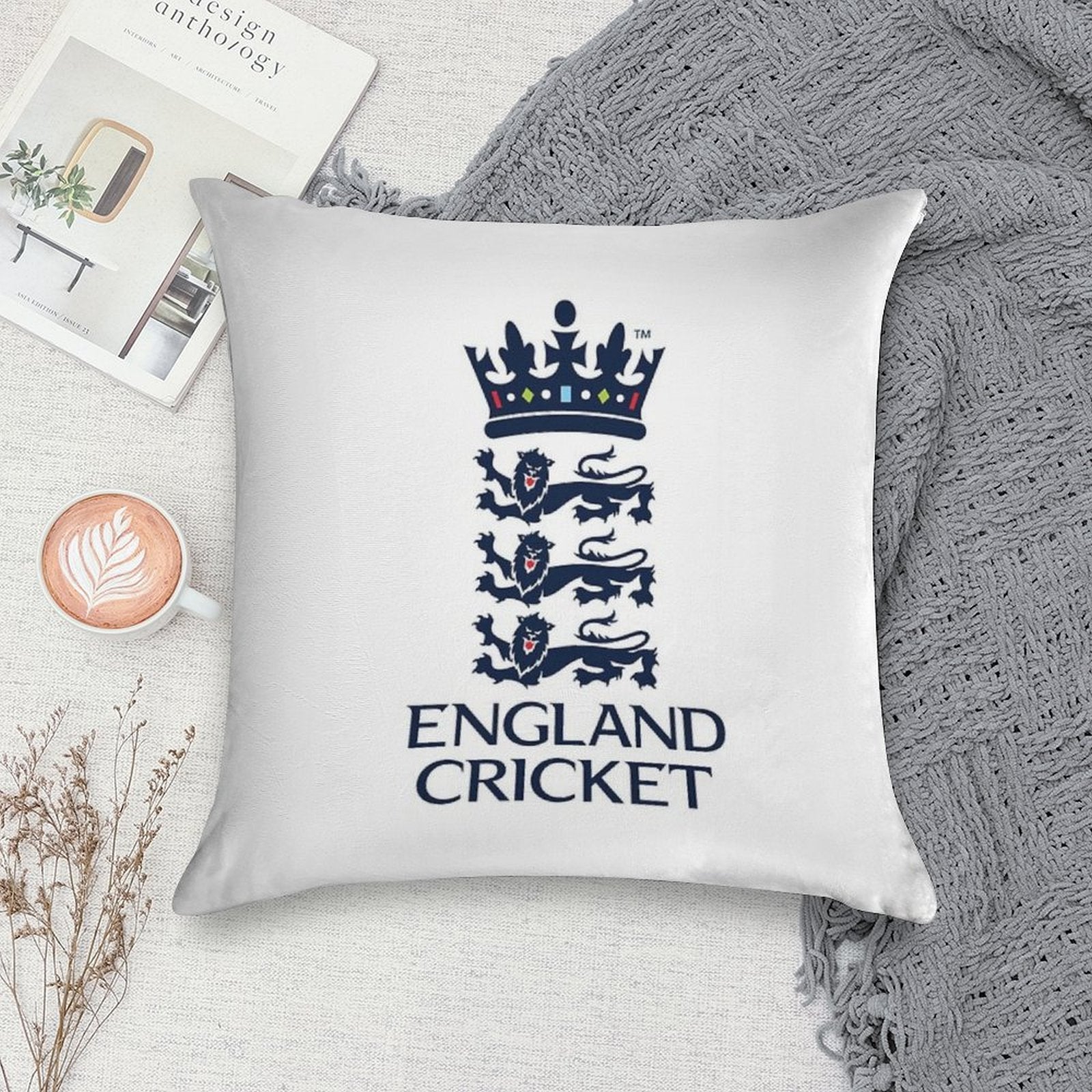 England Cricket Soft Multiple Sizes Throw Pillow