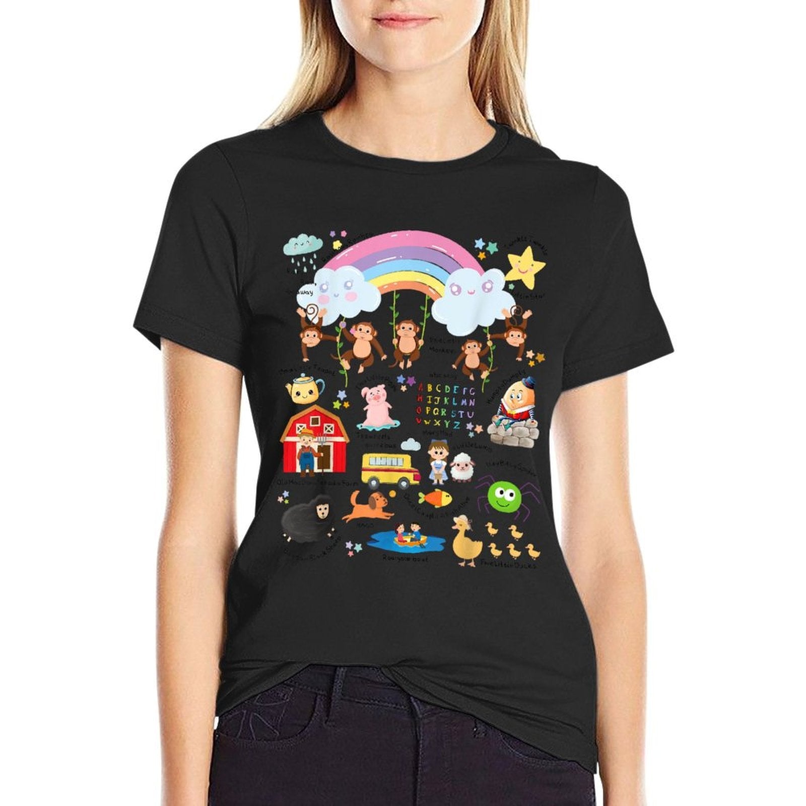 Storytime Story Telling Nursery Rhymes Childrens Librarian  Ribbed Collar T-Shirt