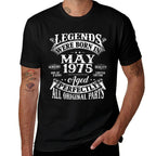 50th Birthday Gift Legends Born In May 1975 50 Years Old  Durable T-Shirt