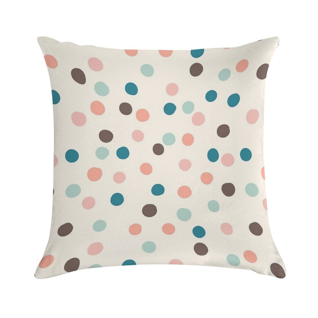 Pretty Confetti Polka Dot Pattern Soft Durable Construction Throw Pillow