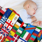 60 Flags of The Countries of The World, International Gift Travel-friendly Throw Blanket