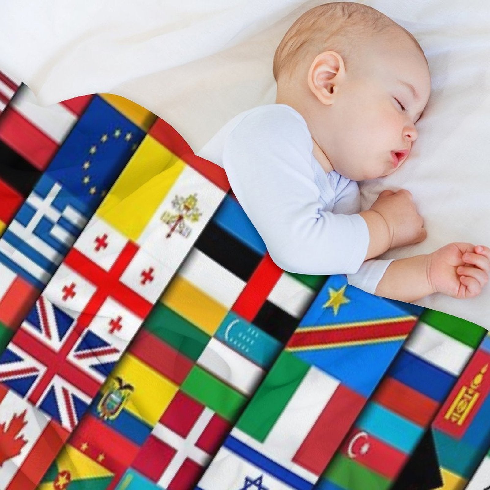 60 Flags of The Countries of The World, International Gift Travel-friendly Throw Blanket