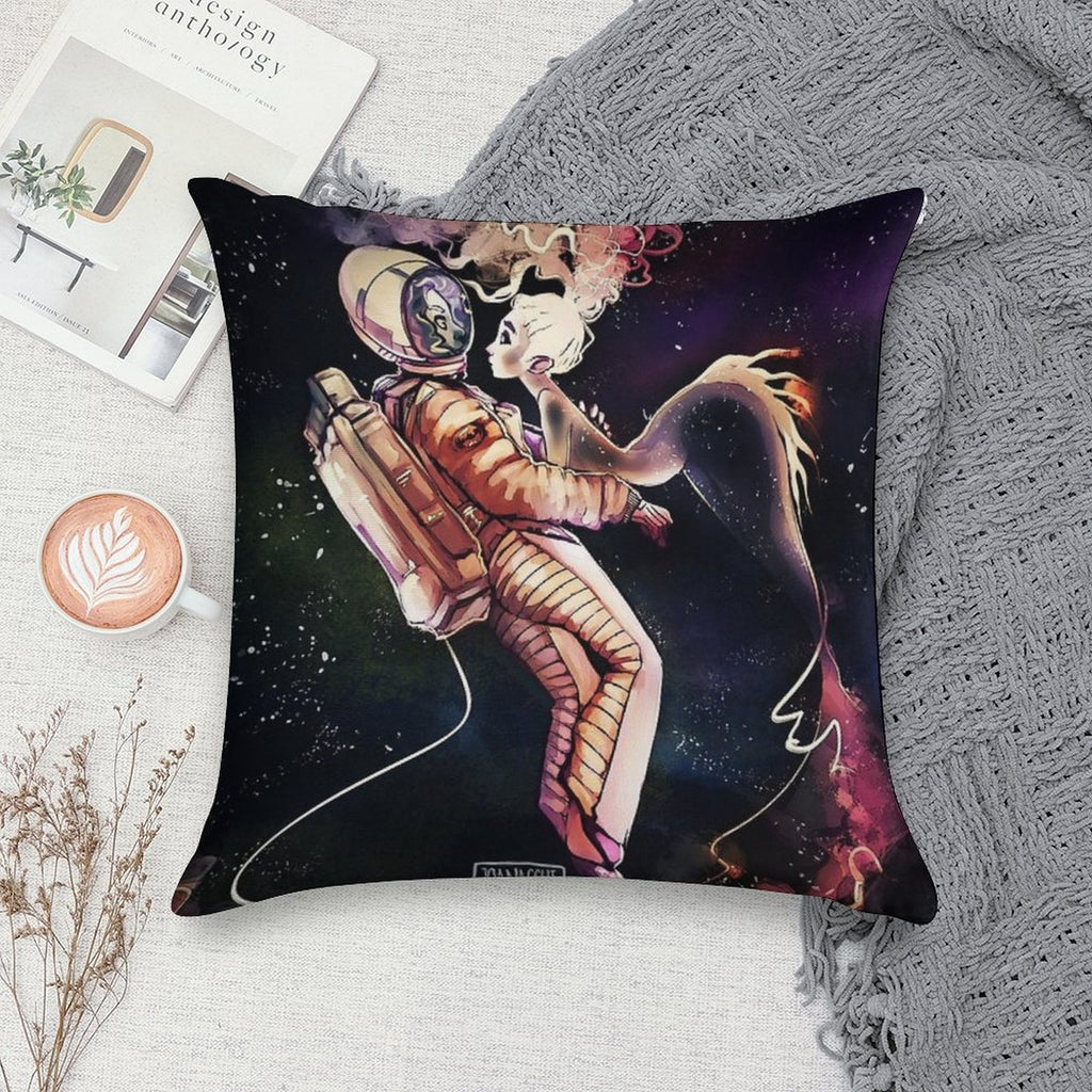 Space Mermaid Soft Warmth Comfort Throw Pillow