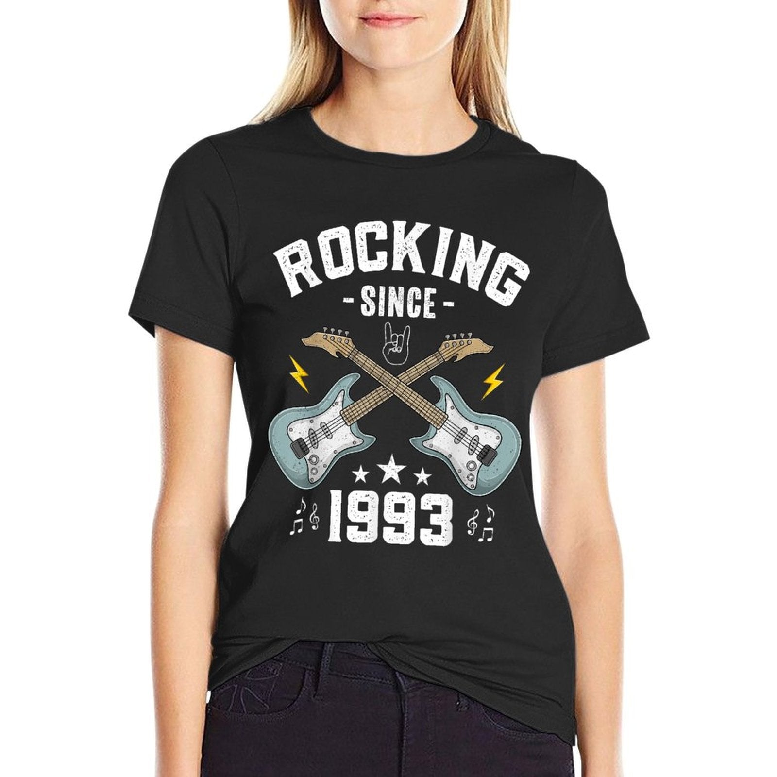Rocking Since 1993 Vintage Rock Music Guitar 30th Birthday  Durable T-Shirt