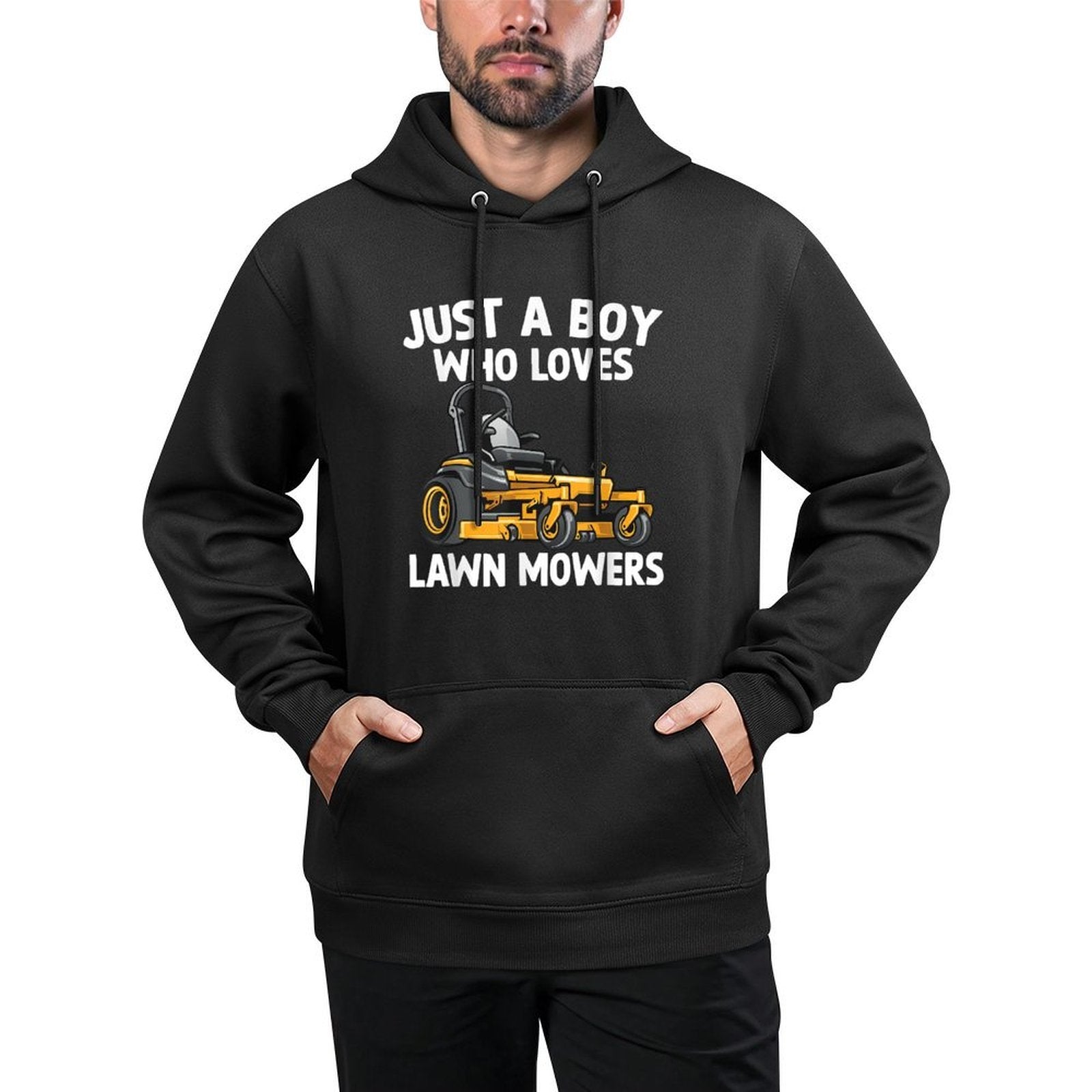 Just A Boy Who Loves Lawn Mowers Gardener Kids Toddler Boys Unisex Design Hoodie