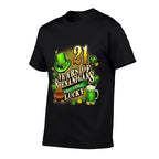 21 Years of Shenanigans St. Patrick's Day 21st Birthday  Ribbed Collar T-Shirt
