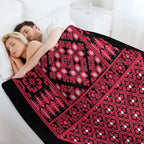 Palestinian Tatreez Cross Stitch Embroidery Art Design Arabic #7 Wrinkle-free Throw Blanket