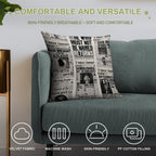 Fantasy Newspaper Soft Luxury Feel Throw Pillow