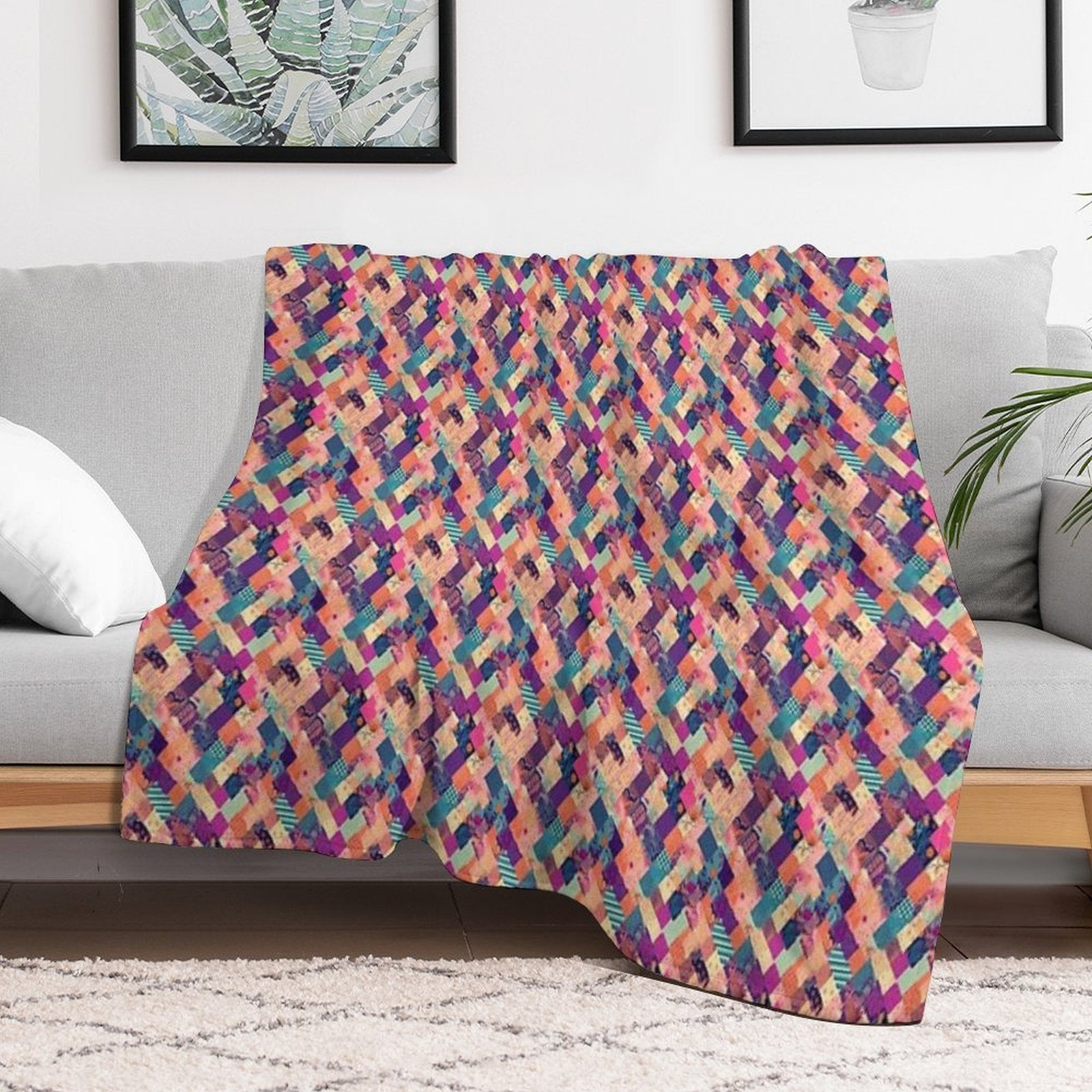 Patchwork Premium Throw Blanket