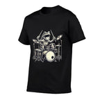 Funny Vintage Frog Drummer Rock Drummer Frog Playing Drums  Moisture-wicking T-Shirt