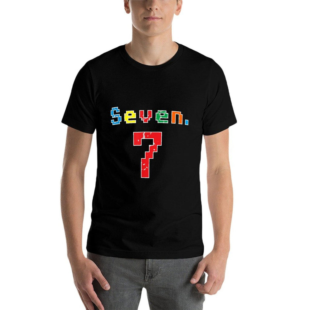 7th Birthday Boy Seven Year Old Number 7  Lightweight T-Shirt