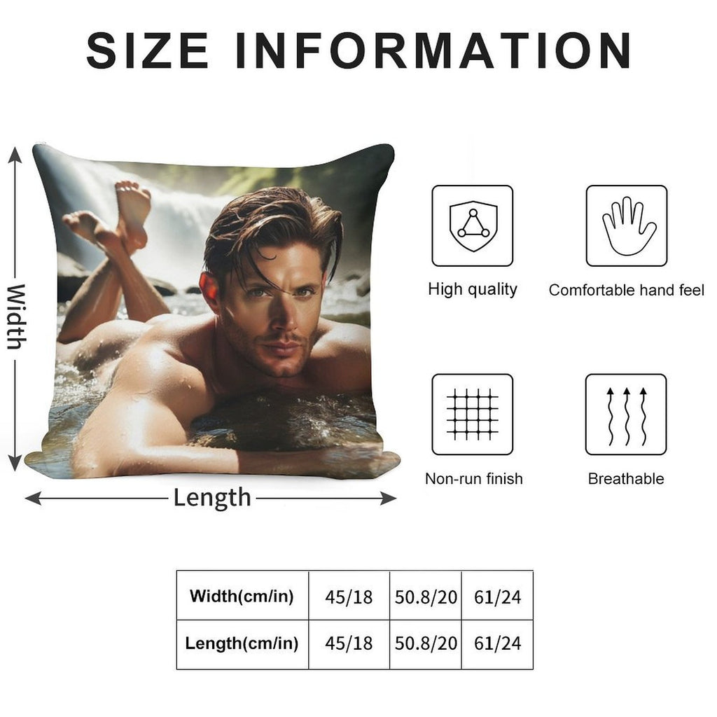 Jensen Ackles Soft Warmth Comfort Throw Pillow