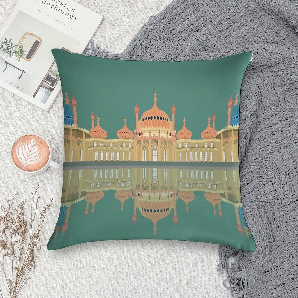 Royal Pavilion Brighton Soft Short Plush Fabric Throw Pillow
