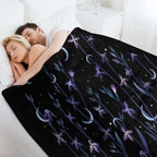 Greeting to The Moon - Matthiola Easy Care Throw Blanket
