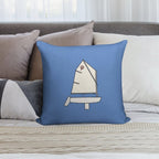 Optimist Sailboat - White Soft Skin-Friendly Throw Pillow