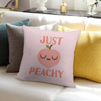 Just Peachy Soft Fade-Resistant Throw Pillow