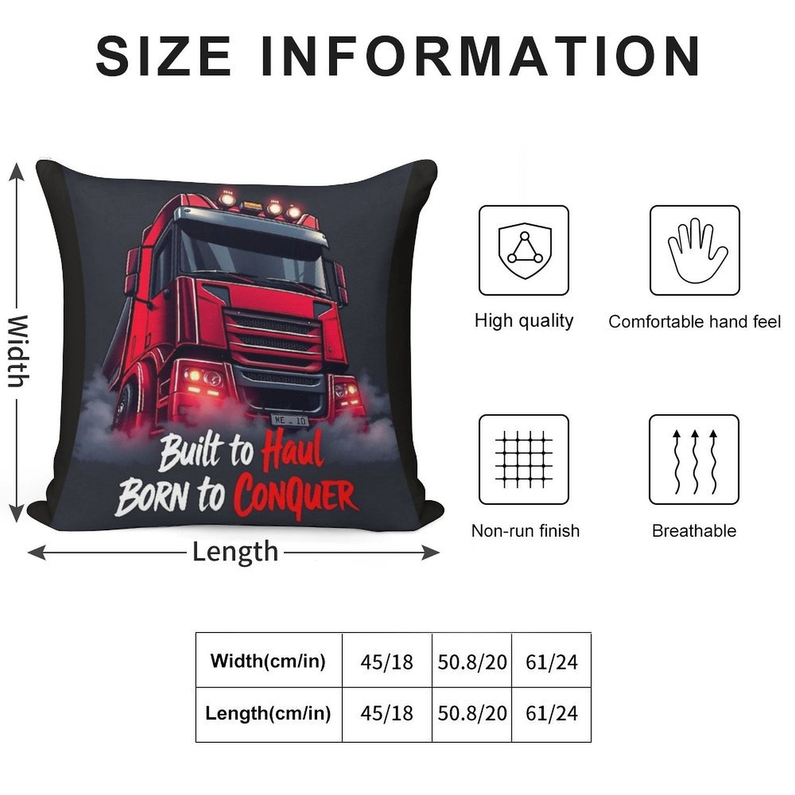 Haul & Conquer Soft Style Accent Throw Pillow