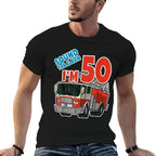Sound The Alarm I'm 50 Fire Engine Firefighter 50th Birthday  Versatile T-Shirt
