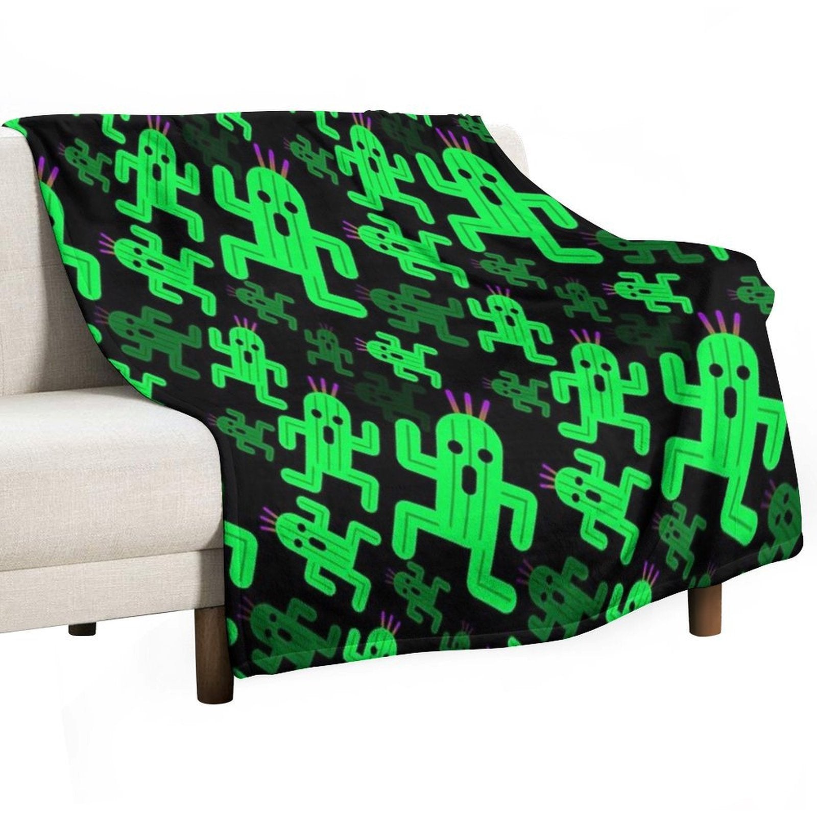 Cactuar Pattern Multi-functional Throw Blanket