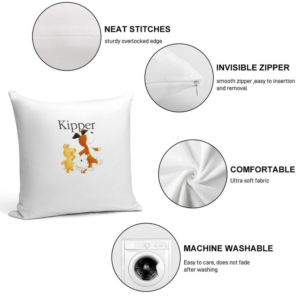 Kipper The Dog Soft Fade-Resistant Throw Pillow