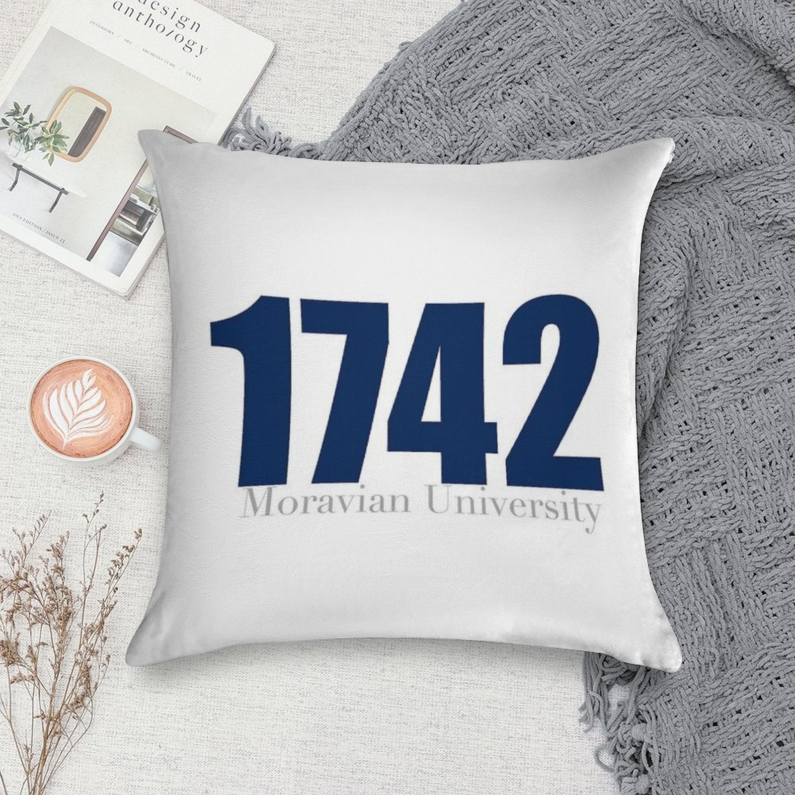 Moravian University 5 Soft Fade-Resistant Throw Pillow