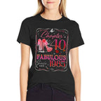 Womens Chapter 40 Fabulous Since 1985 40th Diamond Birthday Queen  Lightweight T-Shirt