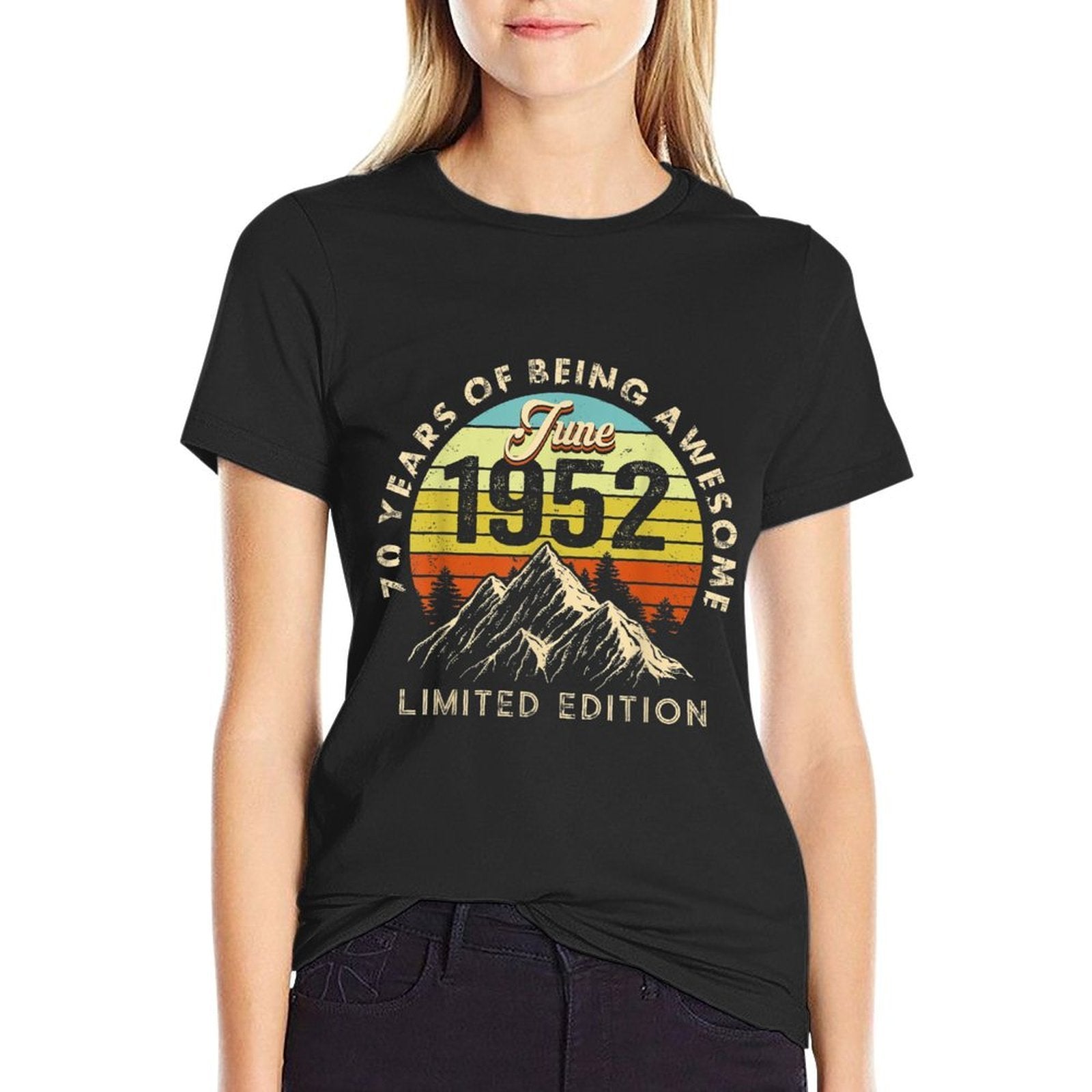 Made in 1952 Born June 1952 70th Birthday  Wrinkle-resistant T-Shirt