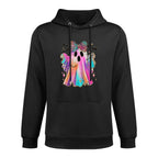 Leopard Coquette Ghost Halloween Spooky Season Fall Autumn Adjustable Hood Hoodie
