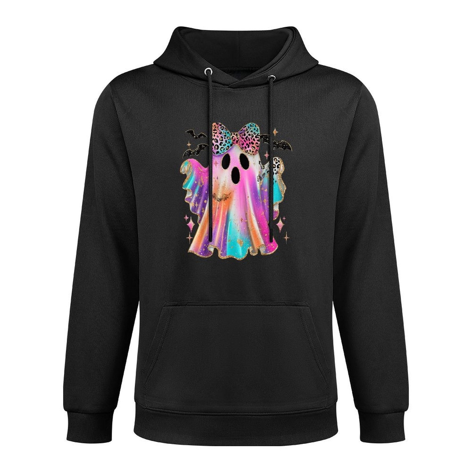 Leopard Coquette Ghost Halloween Spooky Season Fall Autumn Adjustable Hood Hoodie