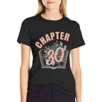 Chapter 30 Birthday Women Book Lover 30th Birthday  Rolled Sleeves T-Shirt