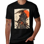 Japan Samurai Warrior Fighter Ukiyo Ink Artwork Samurai  Odor-resistant T-Shirt