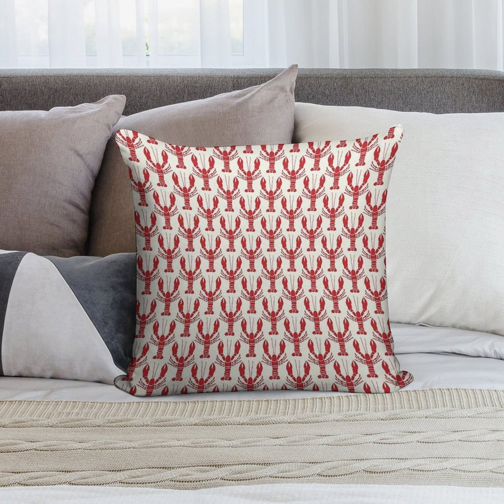 Nautical Lobsters Soft Washable Throw Pillow